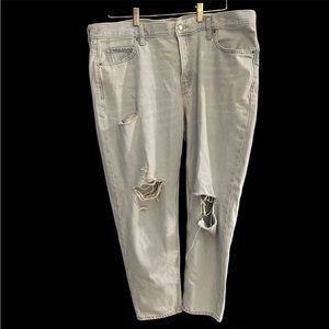 Old Navy Mid-Rise Slouchy Taper Distressed Jeans - Size 14
